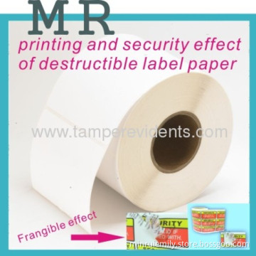 Egg Skin Adhesive Ultra Destructible Vinyl Label Paper Rolls 